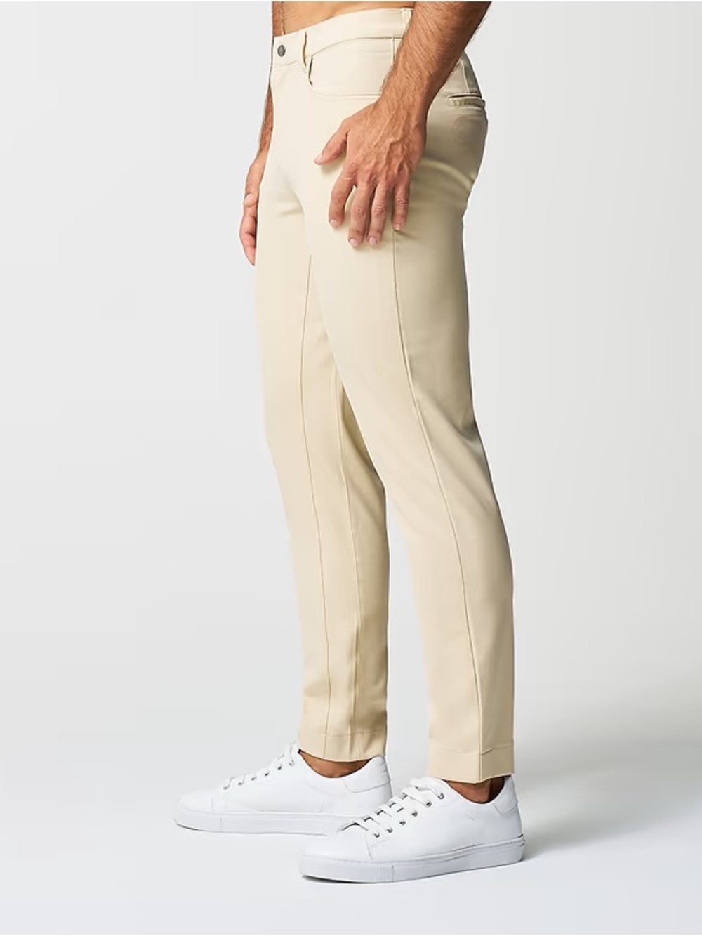 State & Liberty Athletic Fit Stretch Tech Chino - Mid Khaki